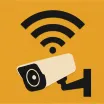 Wi-Fi waves above a security camera
